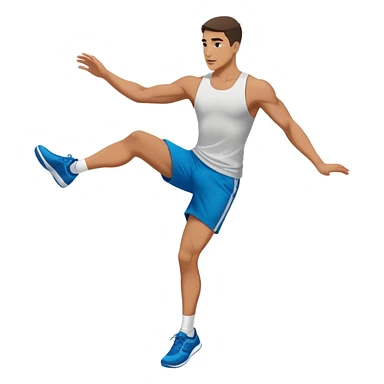 man Plyometric-step-up side-view sticker