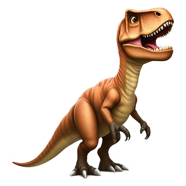 Um t-rex usando um tutu encima de uma prancha, estilo IOS sticker