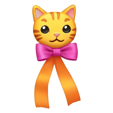 ribbon cat toy sticker