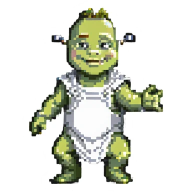 baby Shrek doing a silly dance sticker