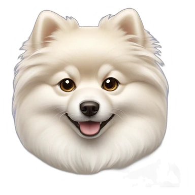 White Pomeranian dog sticker