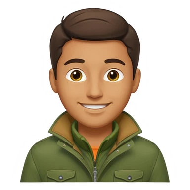man hunter, smiling, minimal background sticker