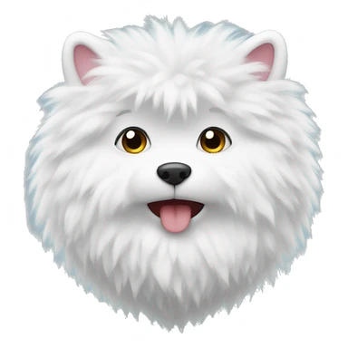 white fluffy heart sticker