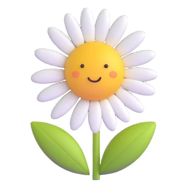 Cute realistic daisy  sticker