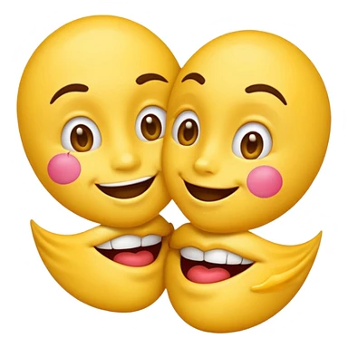 Emoji with kisses on their face  sticker