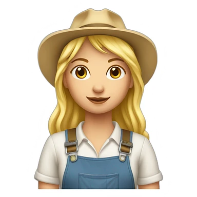 Pretty blonde farmer girl sticker