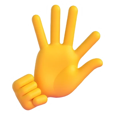hand making the 'OK' gesture, classic yellow 3D emoji style sticker