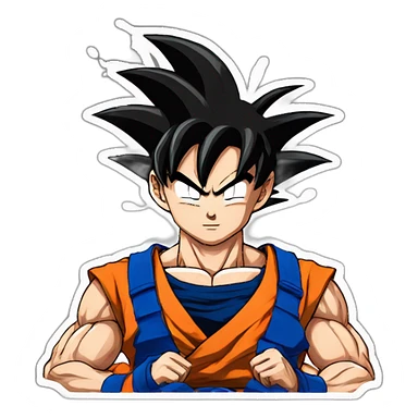 Goku avec kameha sticker