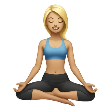 Blonde lady doing yoga sticker