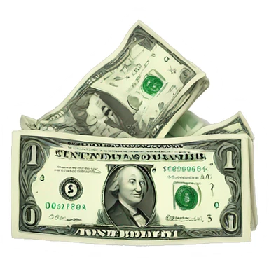 single dollar money icon sticker