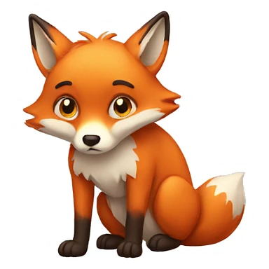 sad fox sticker