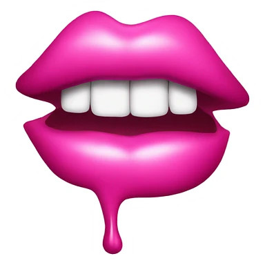 Pink lipstick stain  sticker