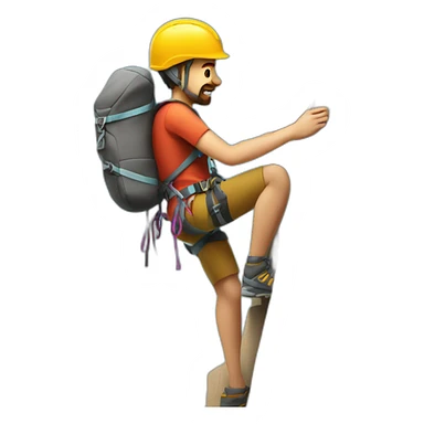 Climber up of a cliff sticker