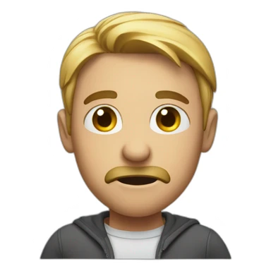 in hurry selfish face sticker