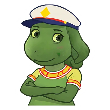 Girl crossing arms on neck  sticker