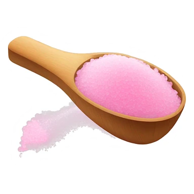 pink epsom salt with wooden spoon  sticker