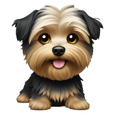 Un petit Morkie Noir sticker