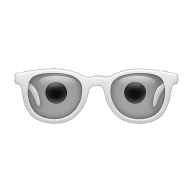 Transparent white eyeglasses sticker