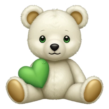 White Teddy with trebol sticker