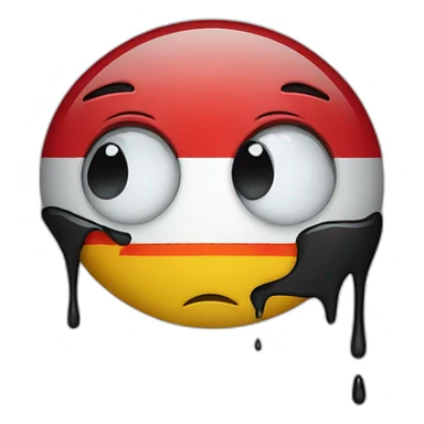 The German flag is crying sticker