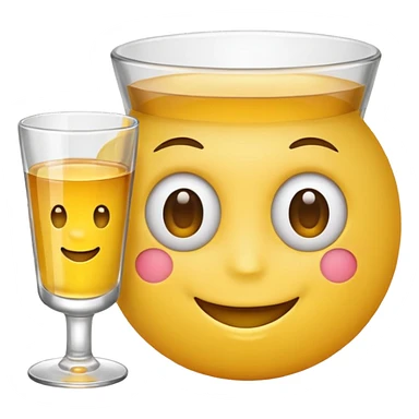 Emoji holding a shot sticker