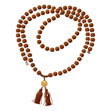 white Prayer Beads Rudraksha sticker