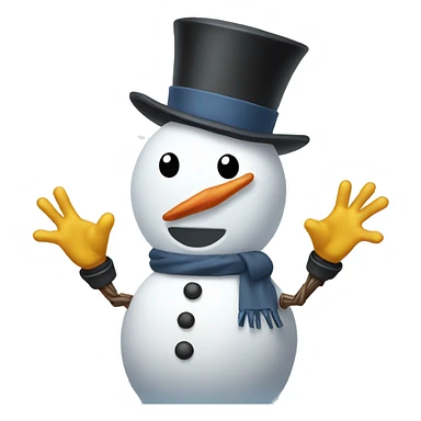 snowman with lightning bolt hands sticker