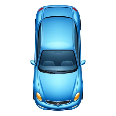 Top down view of the blue car emoji, not 3 quarter perspective! sticker