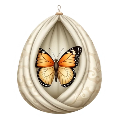 Butterfly in cocoon sticker