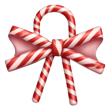 Bow with candy canes sticker