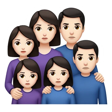 семья со строгими лицами  sticker