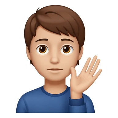 Hii hand + face boy sticker