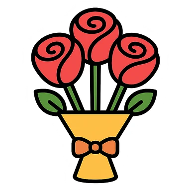 bouquet of roses sticker
