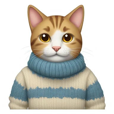 Cat wearing a sweater sticker