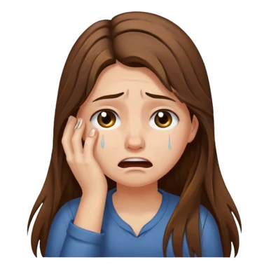 A girl ripping out her long hair and pulling on it so hard crying sticker