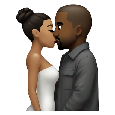 kanye kissing kim sticker