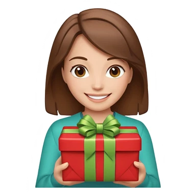 Single women with gift  sticker
