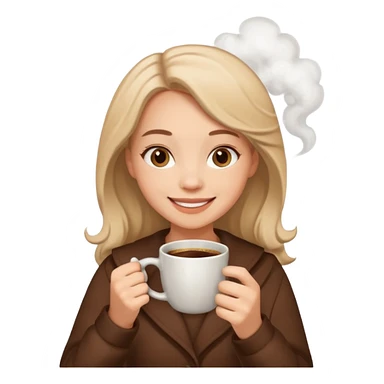 girl with coffee sticker