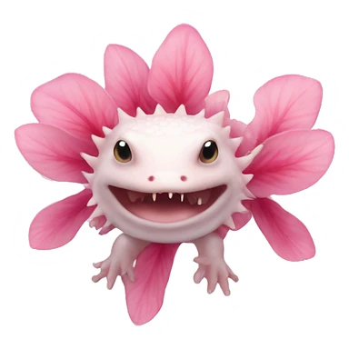 Axolotl sakura flowers sticker