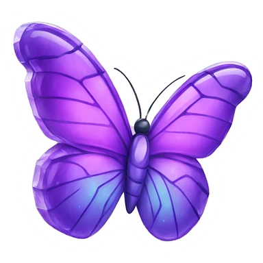 Purple crystal inspired butterfly sticker