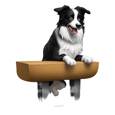 Border collie jumping over anvil sticker