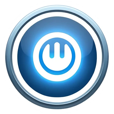 The round blue sign on the night building  sticker