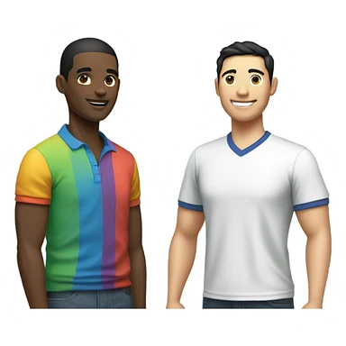 Black and Chinese man sticker