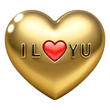 3D i love you fonts sticker