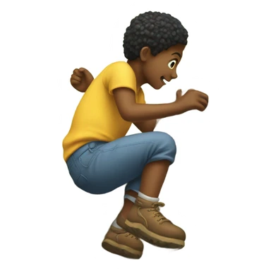 a child climbs  sticker