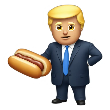 trump-holding-his-sausage sticker