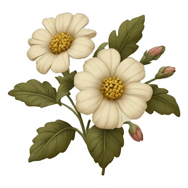 Vintage flowers sticker
