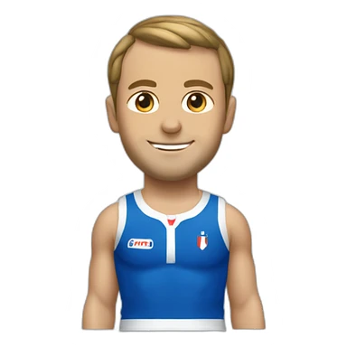 Macron, maillot de bain, devout sticker