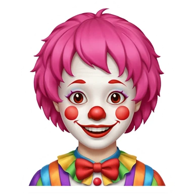 short haired clown sticker