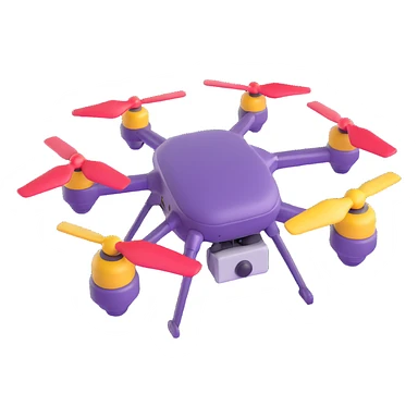 simple drone, 3d emoji style, soft shading sticker